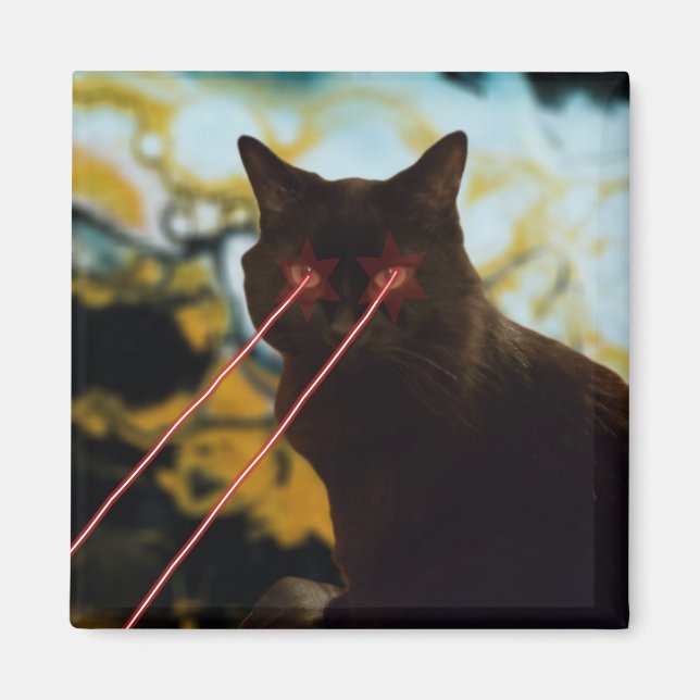 Laser Cat Magnet (Vorne)