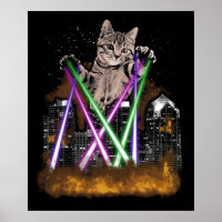 Laser Cat zerstört Stadt mit Pfoten Niedlichen Ado