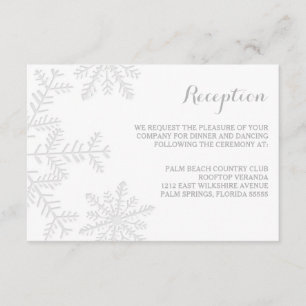 Laser-Cut-Schneeflocken Eleganter Winter-Empfang Begleitkarte