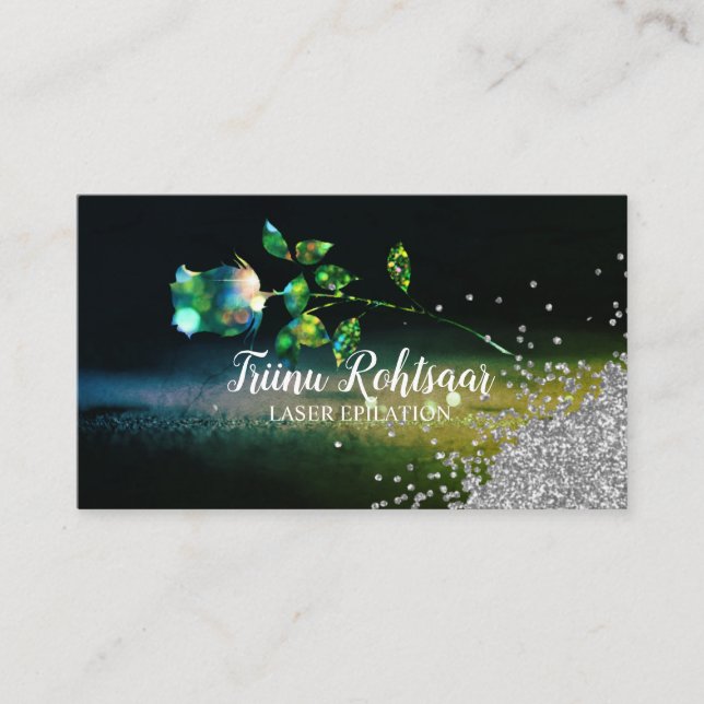 LASER EPILATION Glitzer Sparkling Business Card Visitenkarte (Vorderseite)