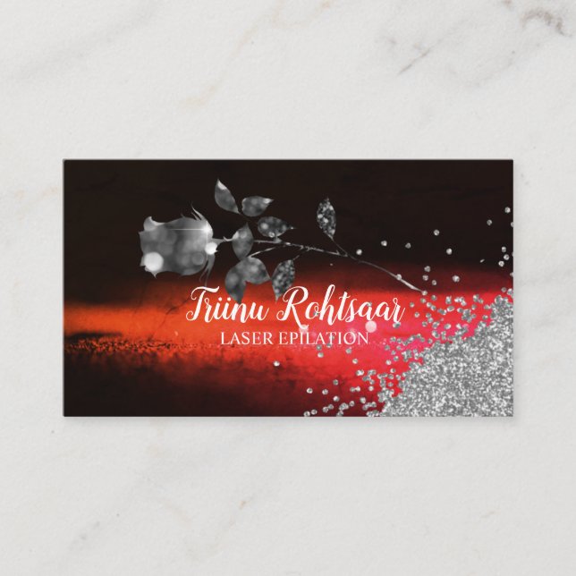 LASER EPILATION Glitzer Sparkling Business Card Visitenkarte (Vorderseite)