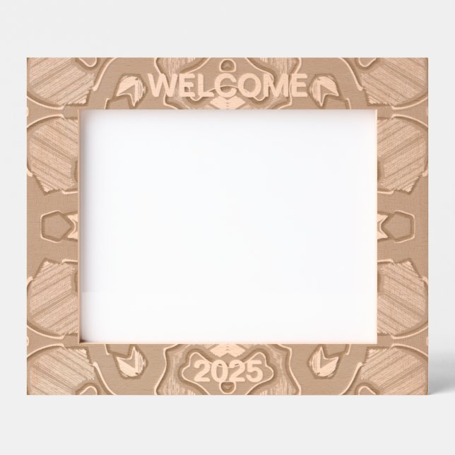 Laser Etched Picture Frame, "WELCOME 2025" Geätzte Rahmen (Vorderseite)