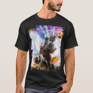 Laser Eyes Space Guinea Pig Cat Sloth Dinosaurier T-Shirt