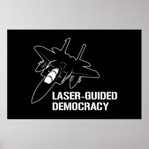 Laser - geführte Demokratie/Frieden durch Poster
