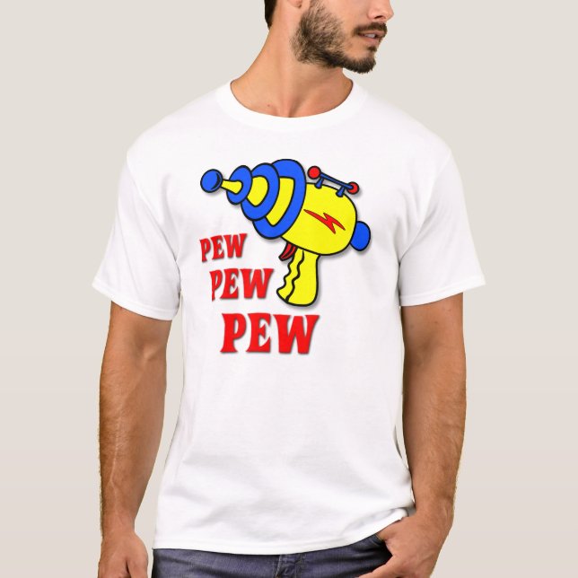 Laser-Gewehr-Bank-Bank-Bank-lustiger T - Shirt (Vorderseite)
