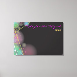 LASER GLOW Bar Bat Mitzvah Sign-In Board Leinwanddruck