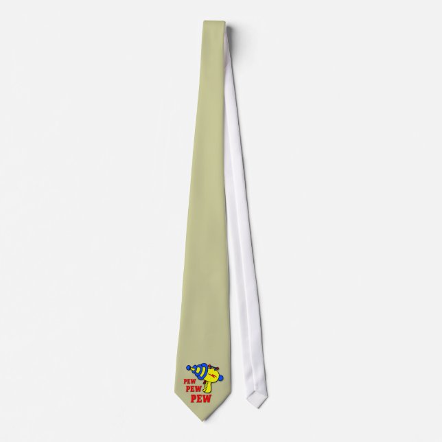 Laser Gun Pew Pew Pew Necktie Krawatte (Vorderseite)