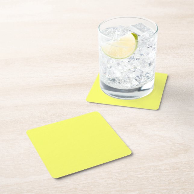 Laser Lemon (Vollfarbe)  Rechteckiger Pappuntersetzer (Vor Ort)