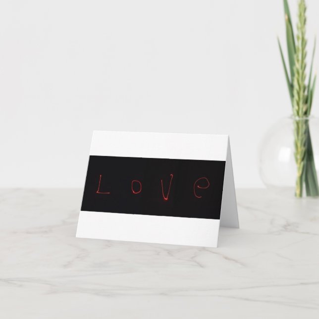 Laser-Liebe Feiertagskarte (Vorderseite)