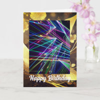 Laser Lights carte d'anniversaire