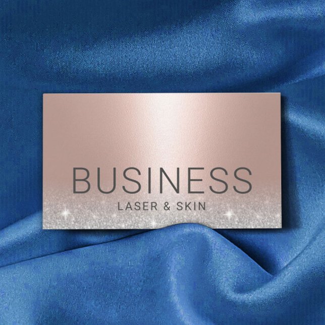Laser & Skin Beauty Salon Rose Gold Visitenkarte (Von Creator hochgeladen)