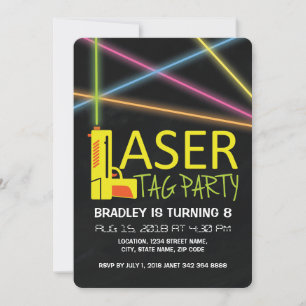 Laser Tag Kindergeburtstagsparty Einladung