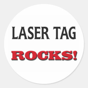 Laser-Tag-Rocks Runder Aufkleber