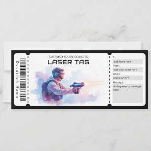 Laser Tag-Ticket Einladung