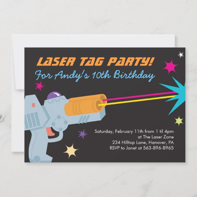 Laser-Umbau-Geburtstags-Party Einladungen (Vorderseite)