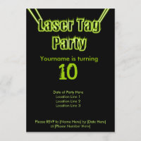 Laser-Umbau-Party-Grün-Einladung