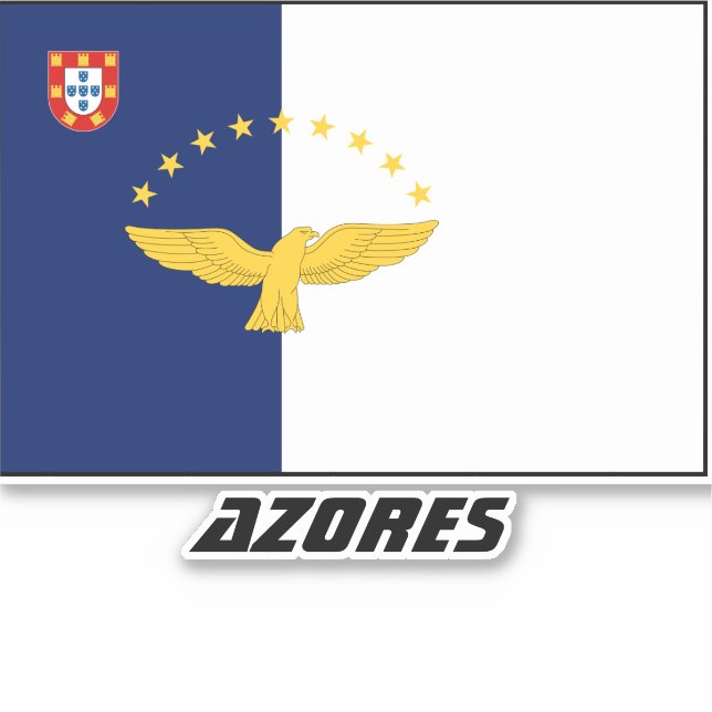 Laseraufkleber für Azoren Aufkleber (Vorderseite)