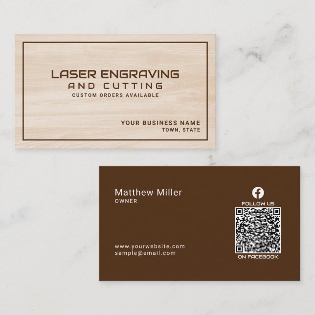 Lasergravur zum Schneiden von Visitenkarten Visitenkarte (Vorne/Hinten)