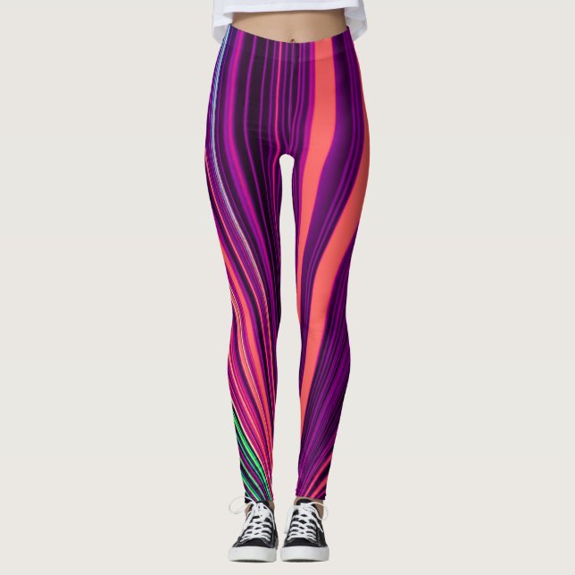 Laserlichter Leggings rosa und Lila (Vorderseite)