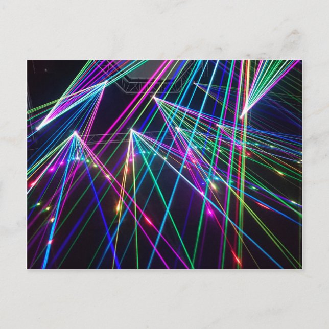 Laserlichtkonzert oder Musikclub Postkarte (Vorderseite)