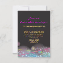 LASERS GLOT Bat Mitzvah Party Empfang Card