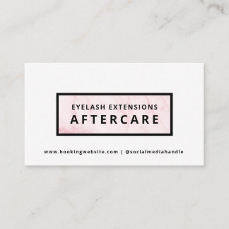 Lash Aftercare Instructions Card Visitenkarte