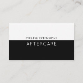 Lash Aftercare Instructions Visitenkarte