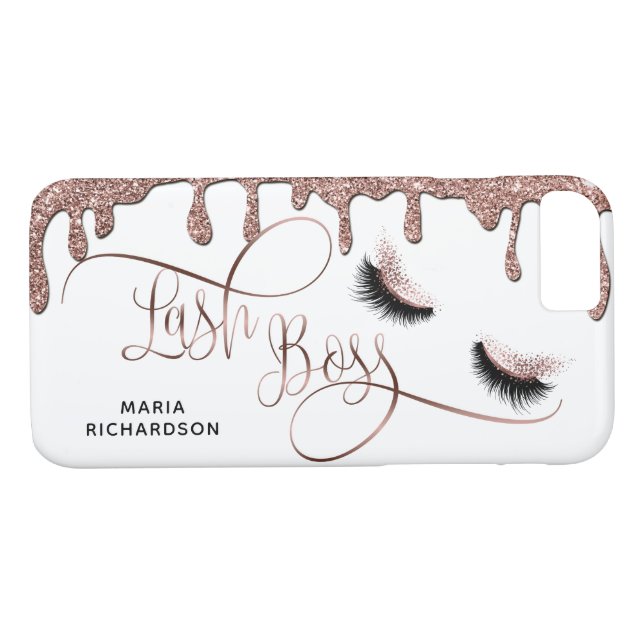 Lash Boss Makeup Eyebrow Eyes Lashes Gold Case-Mate iPhone Hülle (Rückseite (Horizontal))