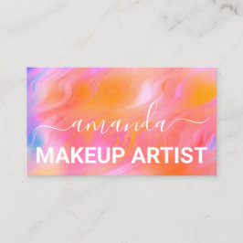 Lash Care Makeup Logo gestrichen Holograph Visitenkarte