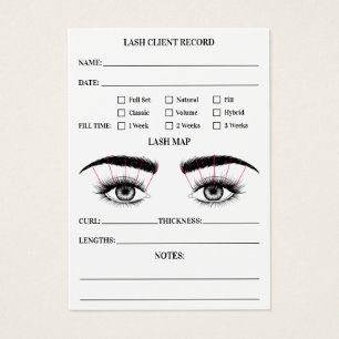 Lash client enregistrement eyelash extensions mode