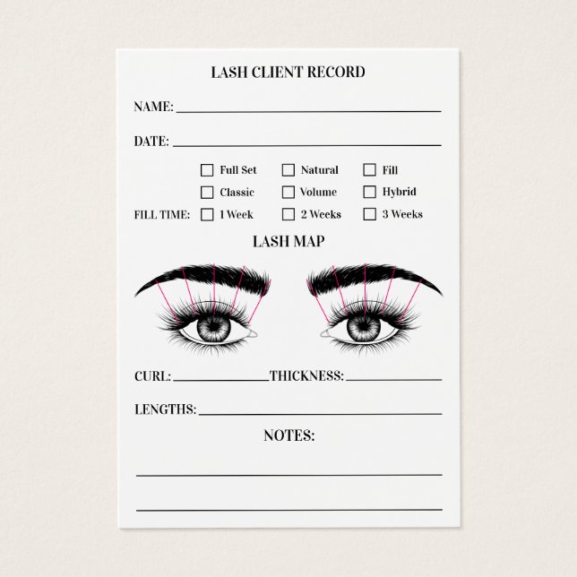 Lash client enregistrement eyelash extensions mode (Devant)