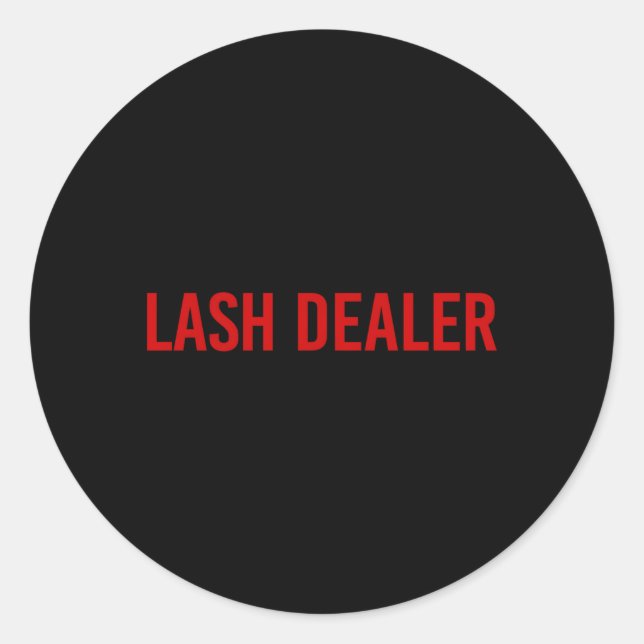 Lash Dealer Lash Eyelash Lash Tech Runder Aufkleber (Vorderseite)