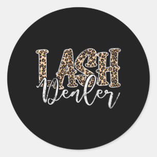 Lash Dealer Lash Tech Eyelash Leopard Lash Runder Aufkleber