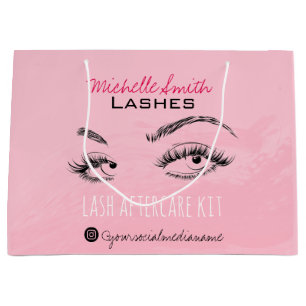 Lash-Erweiterung Lashes Brow Pink Lash Aftercare K Große Geschenktüte