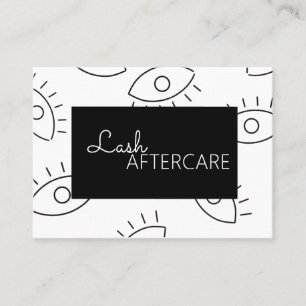 Lash-Erweiterungen Aftercare-Karte Visitenkarte