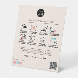 Lash Extension Aftercare Instructions Beauty Salon Sockelschild