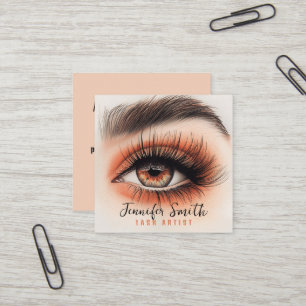 Lash Extension Artist Tech, Beauty Makeup Quadratische Visitenkarte