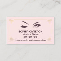 Lash Extension Brows Artist Pink und Gold Business