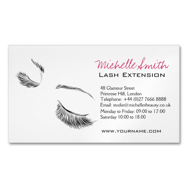 Lash Extension Magnetische Visitenkarte (Vorderseite)