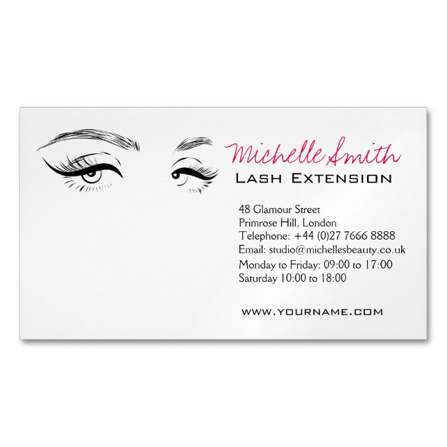 Lash Extension Magnetische Visitenkarte (Vorderseite)