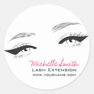 Lash Extension Runder Aufkleber