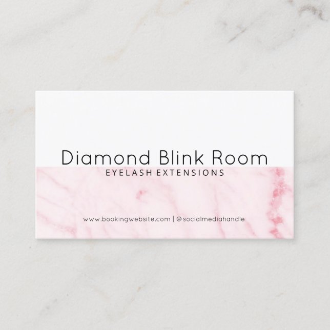 Lash Extensions Aftercare Business Card Visitenkarte (Vorderseite)