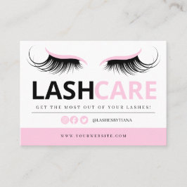 Lash Extensions Aftercare Instructions Business Ca Visitenkarte