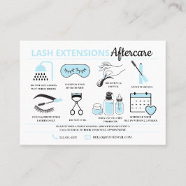 Lash Extensions Aftercare Instructions Business Ca Visitenkarte