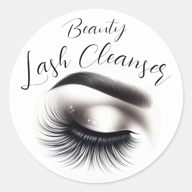 Lash Extensions Beauty Runder Aufkleber (Vorderseite)