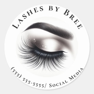 Lash Extensions Beauty Runder Aufkleber