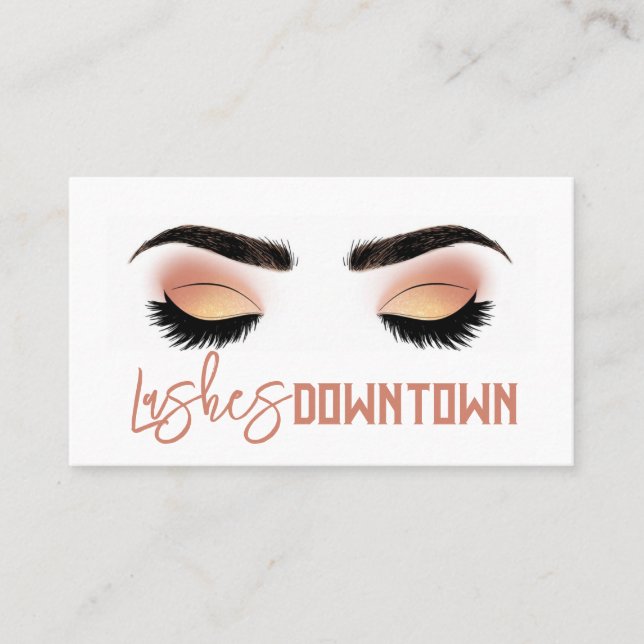 Lash Extensions Beauty Salon Business Card Visitenkarte (Vorderseite)
