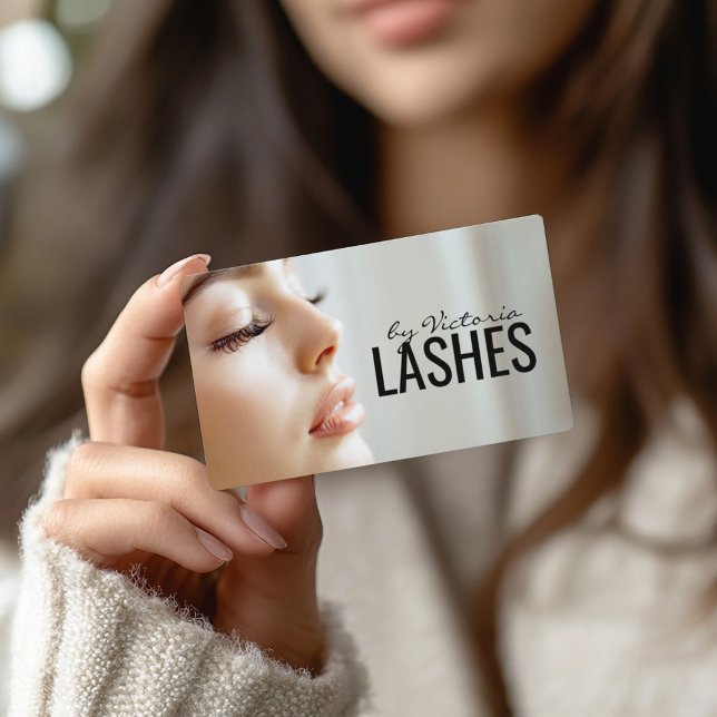 Lash Extensions Eyelash Frauenprofil Foto Visitenkarte (Perfect for business)