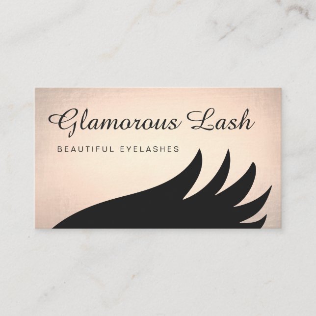 Lash Extensions Fett Gold Visitenkarte (Vorderseite)