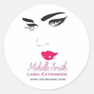 Lash Extensions Lash Lashes Runder Aufkleber